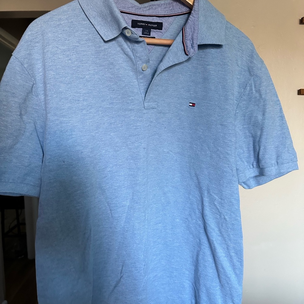 Tommy Hilfiger Men's Sky Blue Polo Shirt